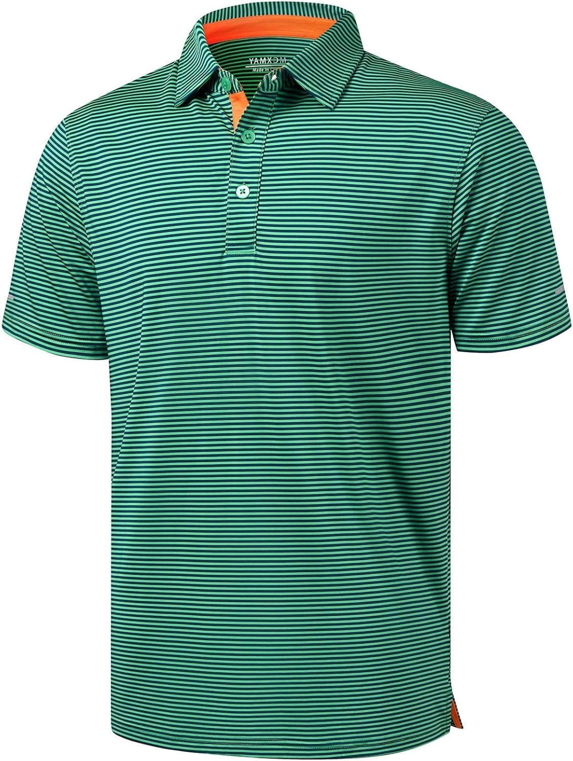 Skiennix Men's Golf Polo Shirt - Moisture-Wicking, High-Performance, Short Sleeve, Striped Design