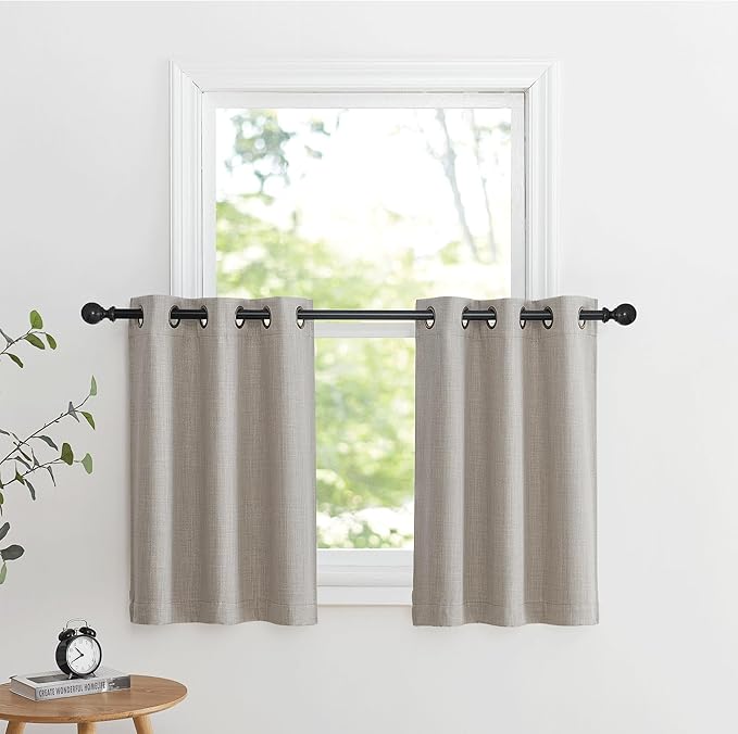 NICETOWN Valances for Bedroom, Farmhouse Windows Blackout Thermal Insulated