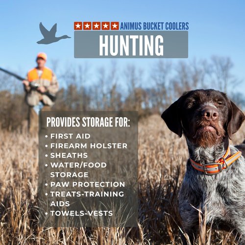 Animus Cooler- Work, Fishing, Hunting & Recreation-Durable Bucket Coolers with Organization. Food-Water-Gear Storage