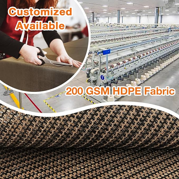 Artpuch Outdoor Pergola Shade Cover 12x18 FT Sun Shade Cloth with Grommets Mocha 90% UV Protection Canopy Patio Privacy Screen (Customized Available)