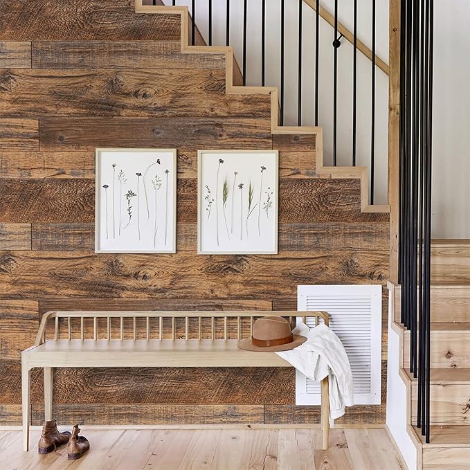 TANONE Wood Contact Paper Peel and Stick Wallpaper, Self Adhesive Removable