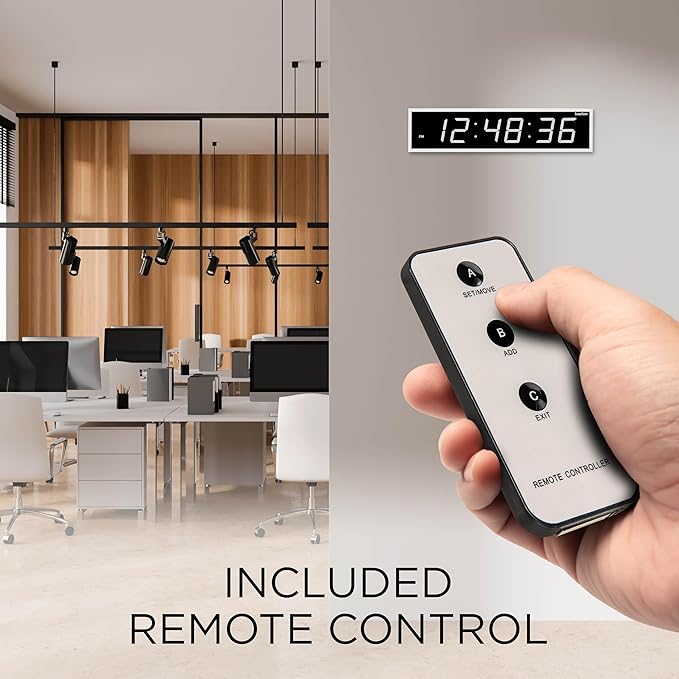 Ivation Oversized Large Digital Wall Clock