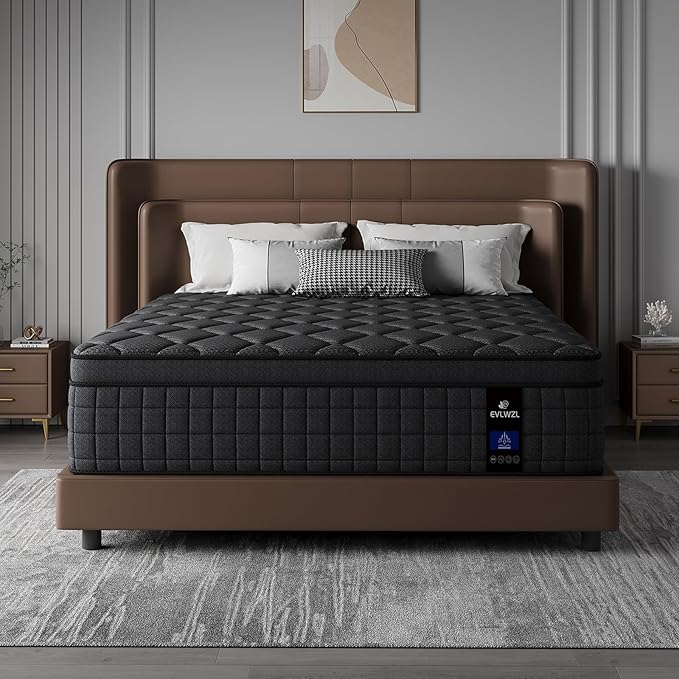 14 Inch King Size Mattress, Medium Firm Hybrid King Mattresses, Memory Foam Mattress in a Box with Individually Wrapped Pocket Springs, Reinforced Edge Support, Pressure Relief,Motion Isolation