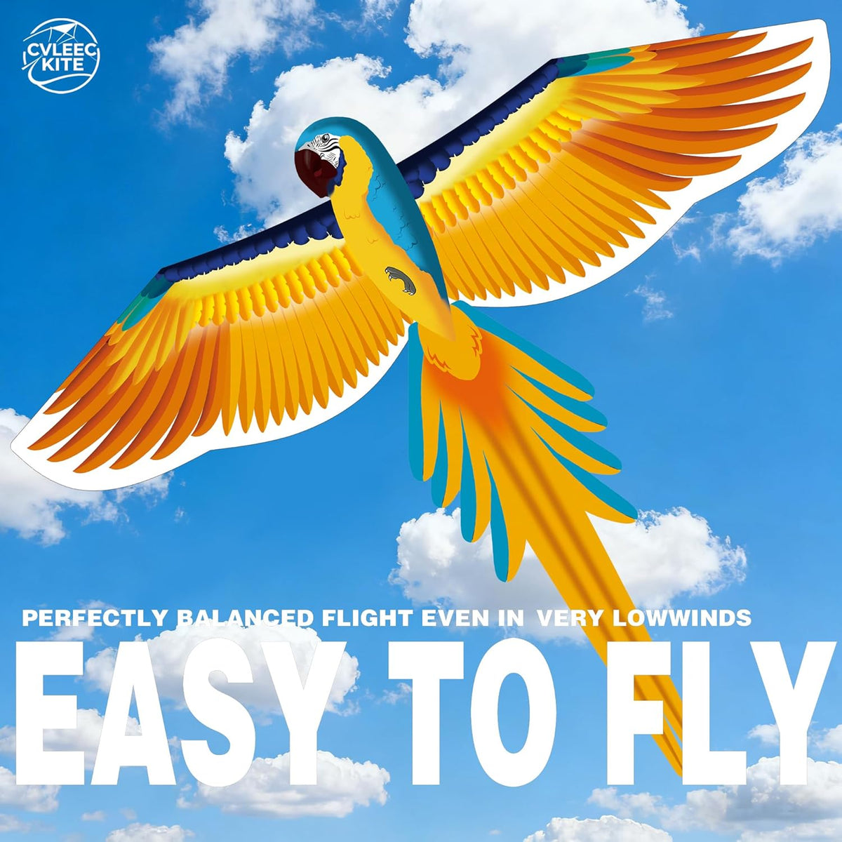 Parrot Kite - Easy-to-Fly Outdoor Kite for Kids & Adults | Perfect for Beginners, Beaches & Backyards