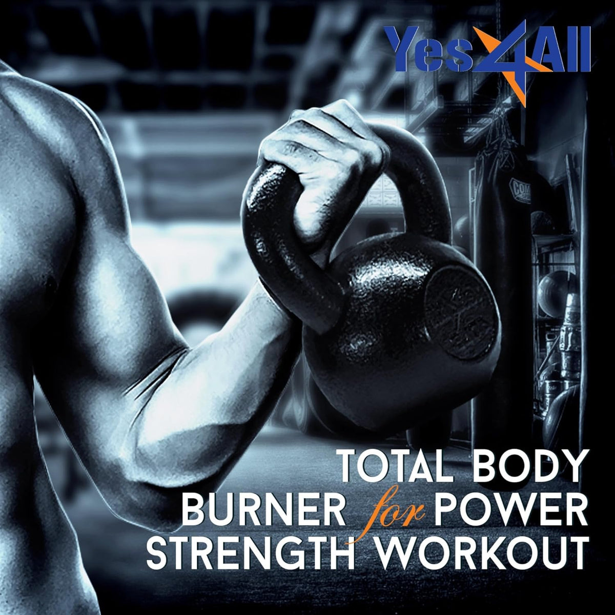 Yes4All Cast Iron Kettlebell Set | Strength Training 5-80 Lb for Full Body Workouts - Single & Pair Options
