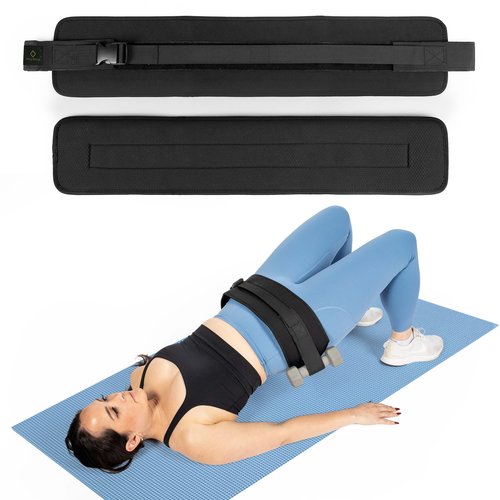 Exercise Hip Thrust Belt – Supports 100lbs – Adjustable, Durable & Slip-Resistant for Dumbbells, Kettlebells & Plates – Glutes Workout Equipment for Home & Gym – Comfortable & Portable Booty Builder