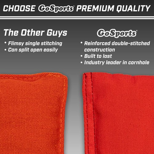 GoSports Official Regulation Cornhole Bean Bags - Set of 8 | All-Weather American Stars and Stripes