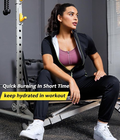 Junlan Sauna Suit for Women - Heat-Trapping Sweat Jumpsuit for Effective Workouts | Stand Collar Design