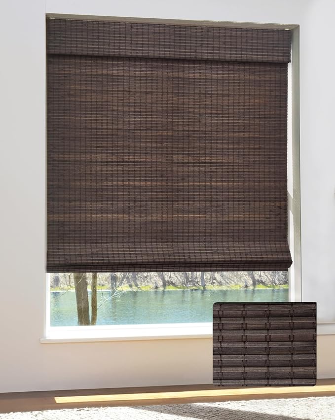 UNISHADES Cordless Bamboo Roman Shades