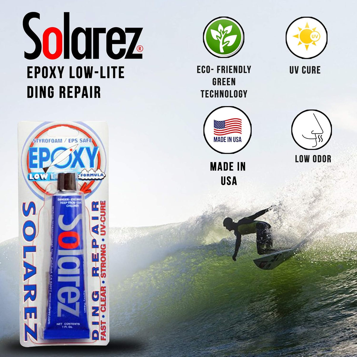 Solarez Epoxy - Low Light Formula for Superior Bonding | Ideal for All Your Repair Needs