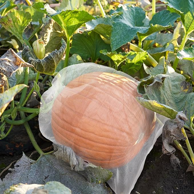 Fruit Protection Bags Large, 20pcs 23 x 16 inch Garden Insect Barrier Netting Bags with Drawstring, Plant Cover Bags for Tomatoes Fruit Trees Bananas Young Plants from Bugs Birds