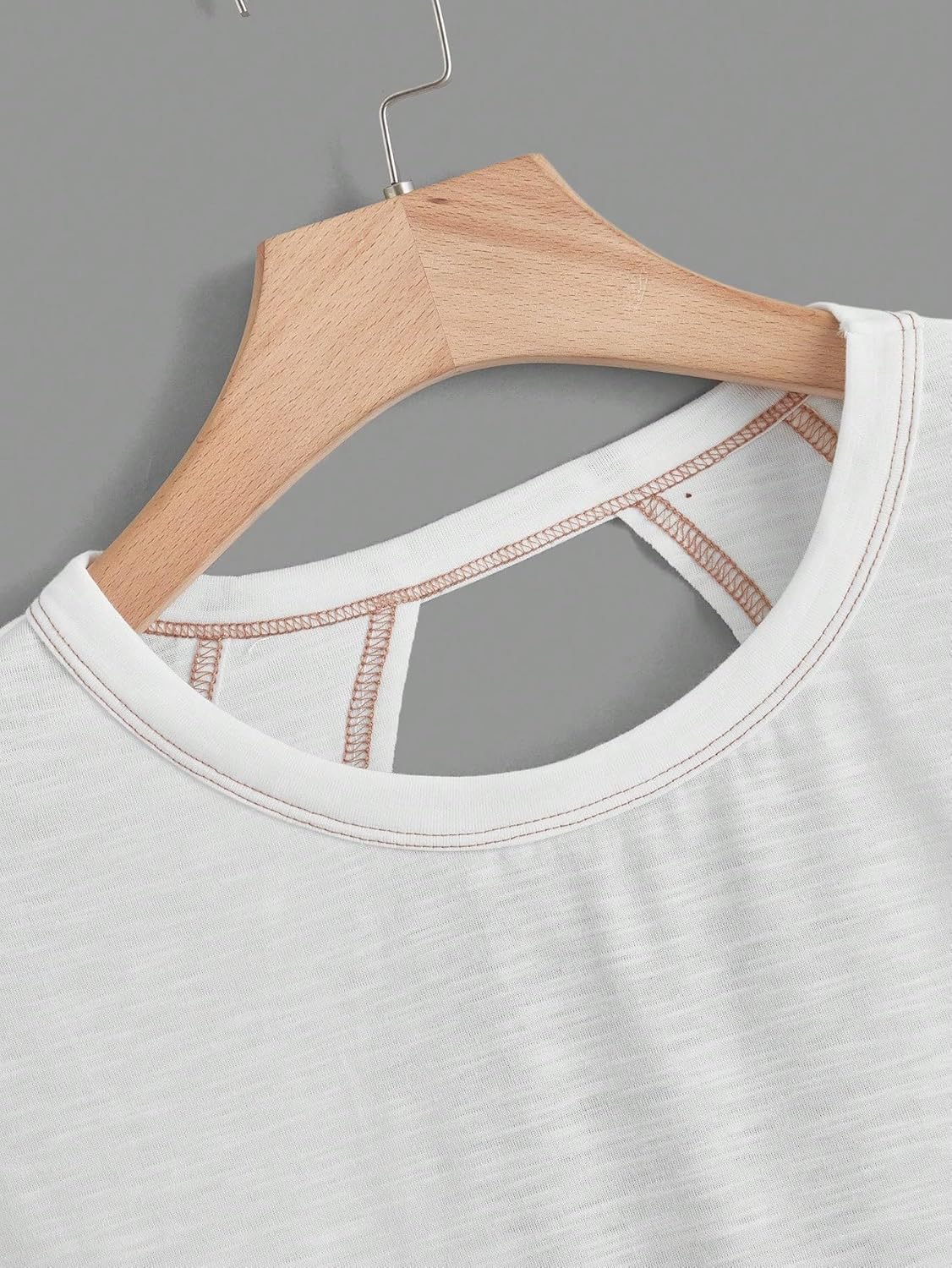 **SOLY HUX Women's Open Back Workout Tee - Casual Athletic Short Sleeve Gym Shirt**