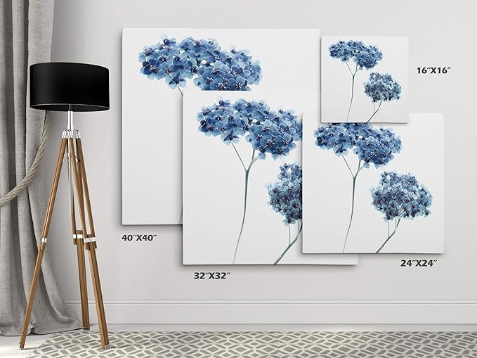 Wexford Home Gorgeous Blue III Gallery Wrapped Canvas Wall Art, 24x24,
