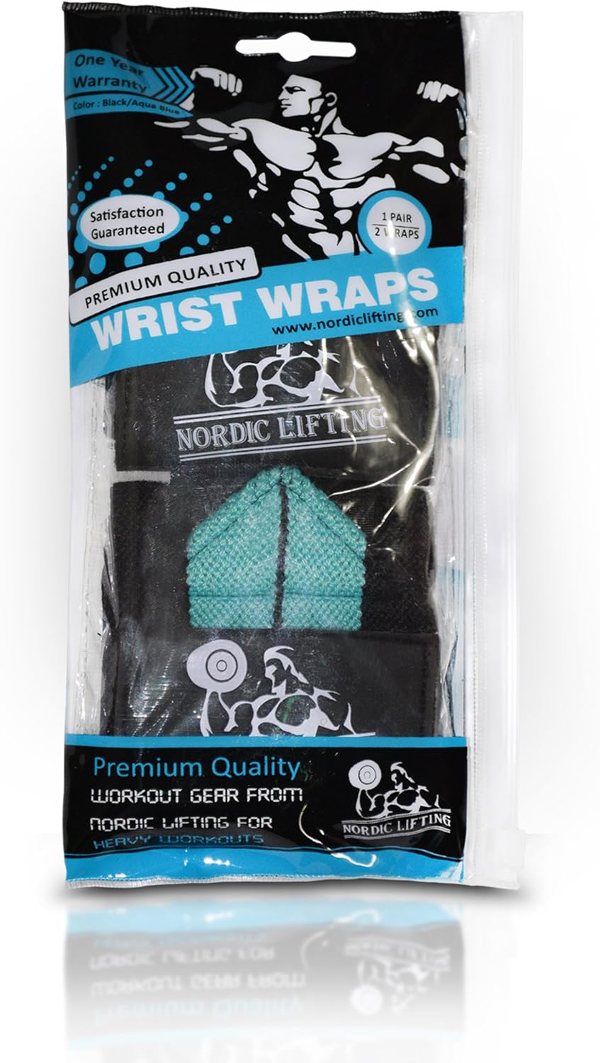 Wrist Wraps for Weightlifting & Powerlifting - Durable Support Straps with Thumb Loop (1 Pair) - Essential Gym Gear for Men & Women