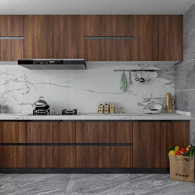 48x354 inch Large Walnut Wood Contact Paper Peel and Stick Wood Wallpaper
