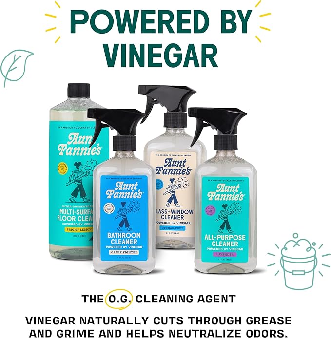 Aunt Fannie's Ultra Concentrated Floor Cleaner Vinegar Wash, Multi-Surface Solution For Mopping, Value Size, Lavender Scent, 64 oz