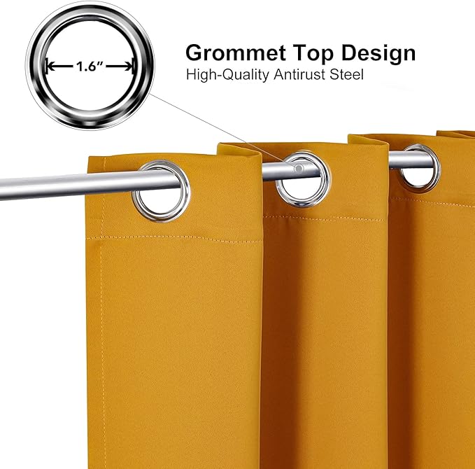 ChrisDowa Grommet Blackout Curtains