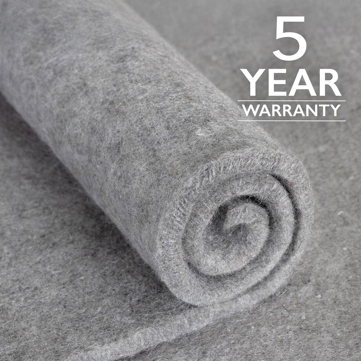 RUGPADUSA - Eco-Plush - 12'x15' - 1/2" Thick - 100% Felt - Luxurious Cushioned Rug Pad - Available in 3 Thicknesses, Many Custom Sizes