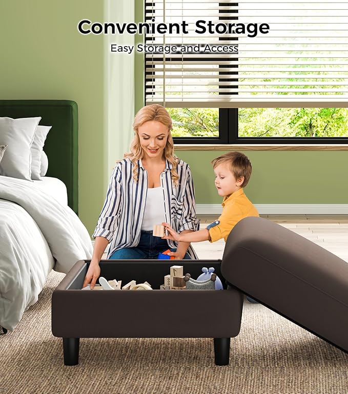 83" Couches for Living Room, Comfy Sofas for Living Room with Storage Ottoman, Teddy Sofa Couch, Tool-Free Loveseat Sofa, All-Wood Love Seat Couches, L Shaped Couch 2 Pillow Included, Khaki