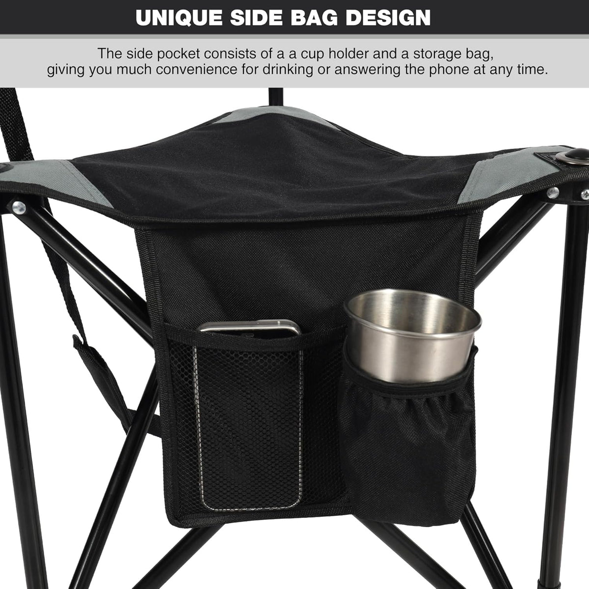 REDCAMP 2 Pack Tripod Hunting Chairs for Blinds, Folding Lightweight Portable Fishing Chair for Adults Hunting Stools with Backrest, Golf Chairs for Spectators, Camo