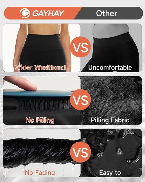 GAYHAY High Waisted Biker Shorts for Women - Soft Black Spandex for Workout, Yoga & Dance | 8"/5"/3" Sizes