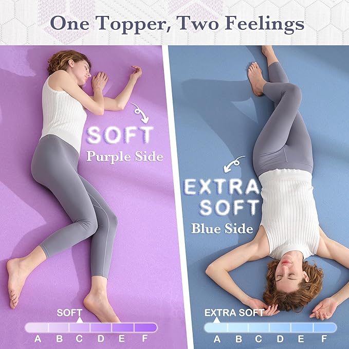 SINWEEK Ultra Soft 3 Inch Memory Foam Mattress Topper Twin Size, Soft Mattress Pad for Back Pain Relief, High Density Foam Bed Topper with Textured Cover, CertiPUR-US Certified