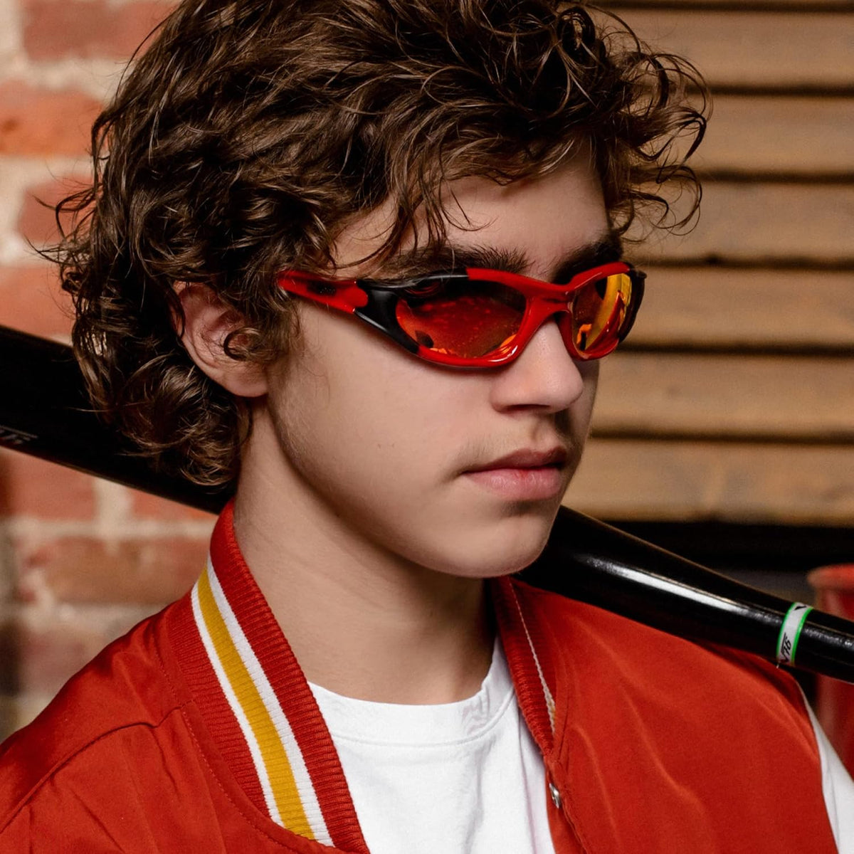 Polarized Youth Sports Sunglasses for Boys & Teens (Ages 8-16) - UV400 Baseball Wraparound