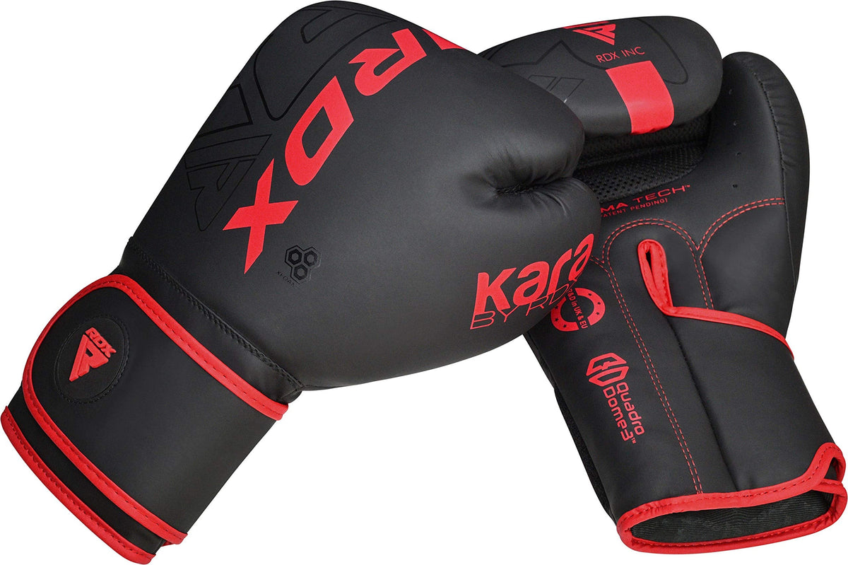RDX Boxing Gloves, Pro Training Sparring, Maya Hide Leather, Muay Thai MMA Kickboxing, Men Women Adult, Heavy Punching Bag Focus Mitts Pads Workout, Ventilated Palm, Multi Layered, 8 10 12 14 16 18 Oz