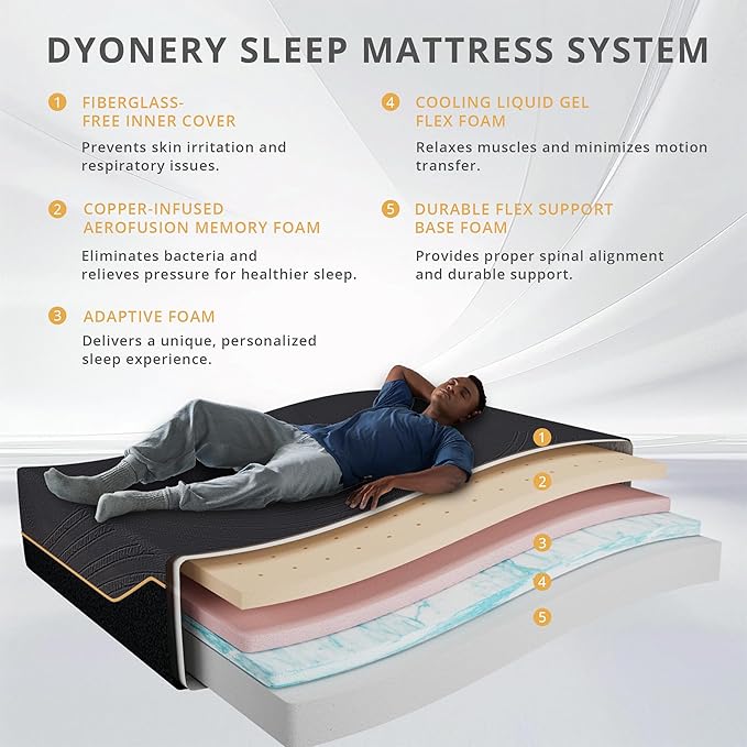 14 Inch Cal King Mattress in a Box, Copper Memory Foam Mattress with Cooling Cover, Medium Firm for Pressure Relief, Fiberglass-Free, CertiPUR-US Certified, Foam Made in USA, 72"x84"x14"