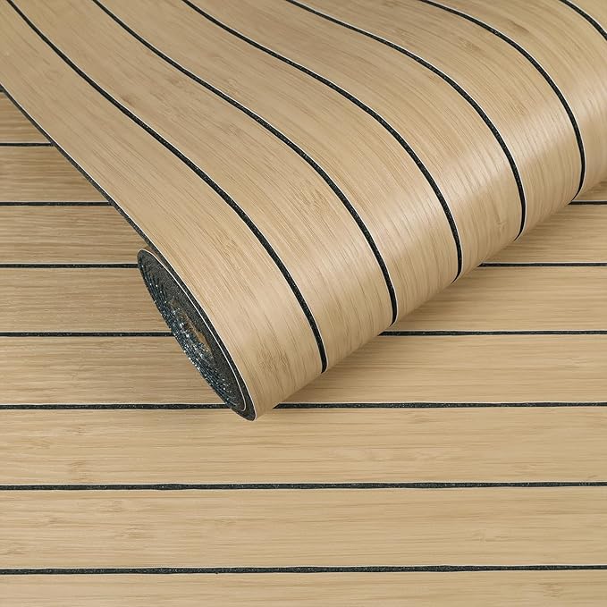 VEELIKE Tan Birch Slat Wall Panels Peel and Stick 3D Wood Grain Wall Panel
