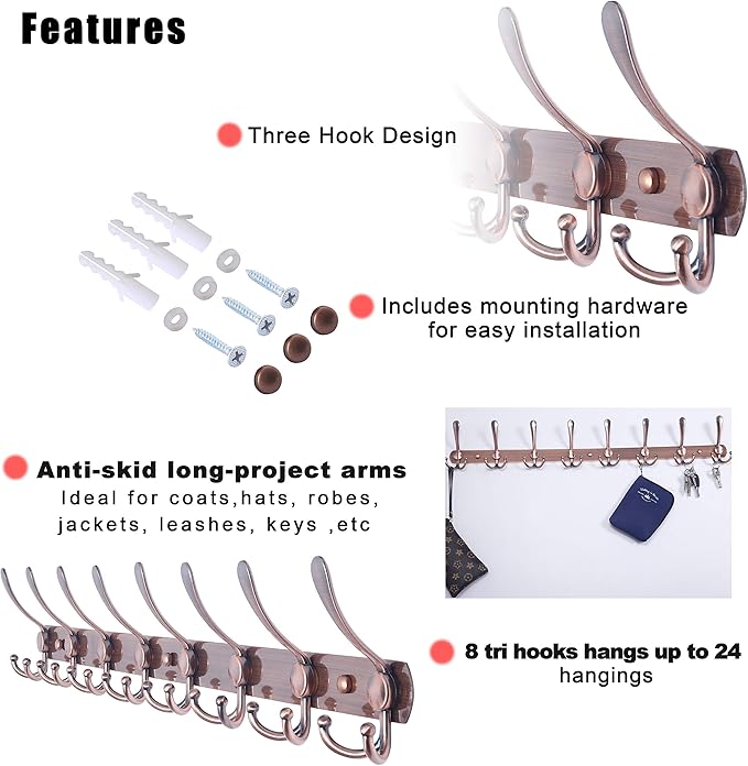 Dseap Coat Rack Wall Mount