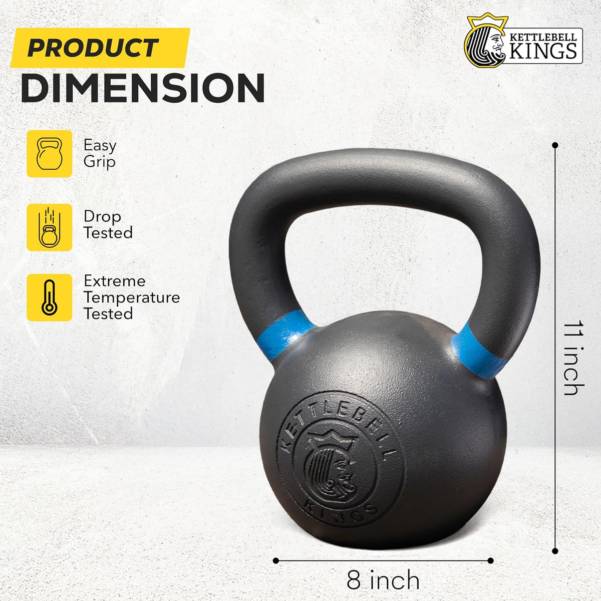 Powder Coated Kettlebells Set (9-97 lb) - Strength Training Weights for Home Gym