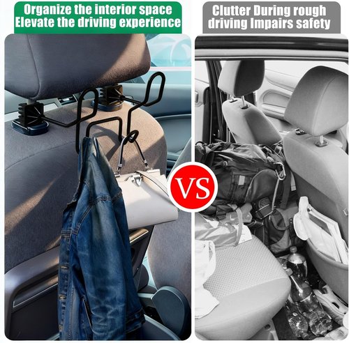 Hard Hat Holder - Heavy Duty Car Seat Hook Organizer for Trucks, SUVs & Cars | 1-Pack