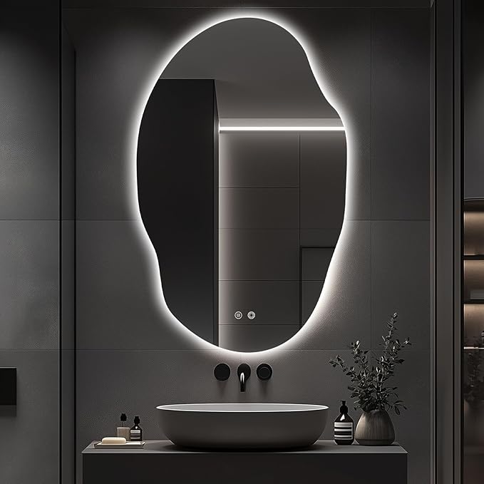 Asymmetrical LED Bathroom Mirror