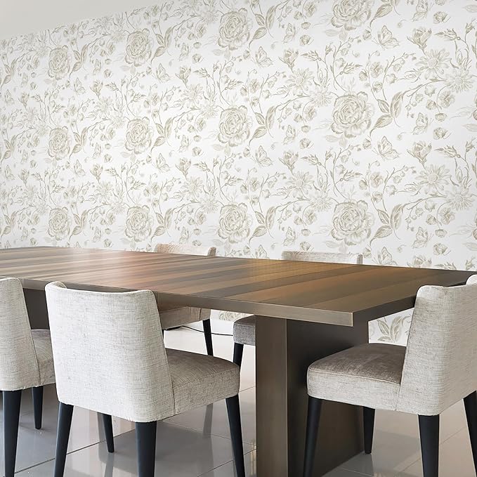 Yasinet Peel and Stick Wallpaper Boho Floral Wallpaper Vintage Floral Contact