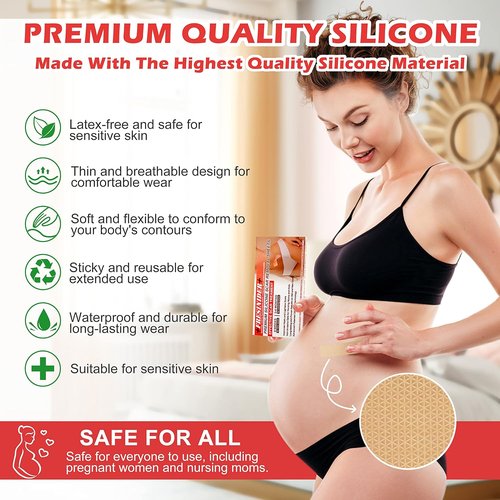 FRESINIDER Silicone Scar Sheets - Extra-Large 5.9"x2.4" for Enhanced Coverage | Pack of 8 for Effective Scar Treatment