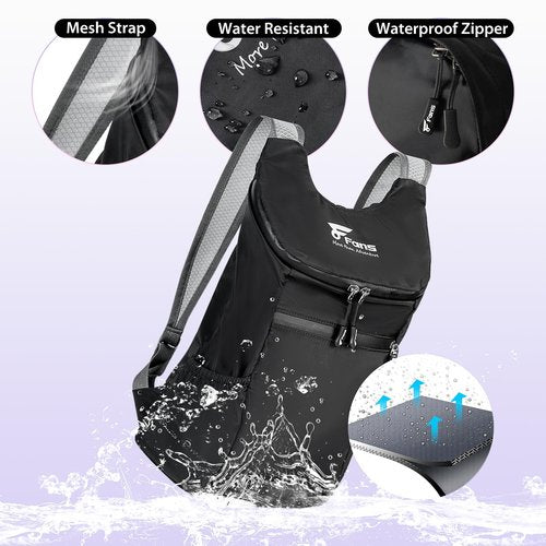 8 Fans 12L/20L Hiking Backpack, Waterproof Packable Travel Daypack-Lightweight Back Pack Outdoor Foldable Rucksack (12L)