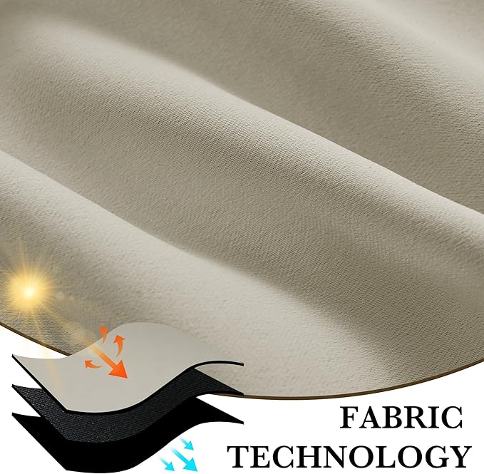 RYB HOME 100% Blackout Short Curtains
