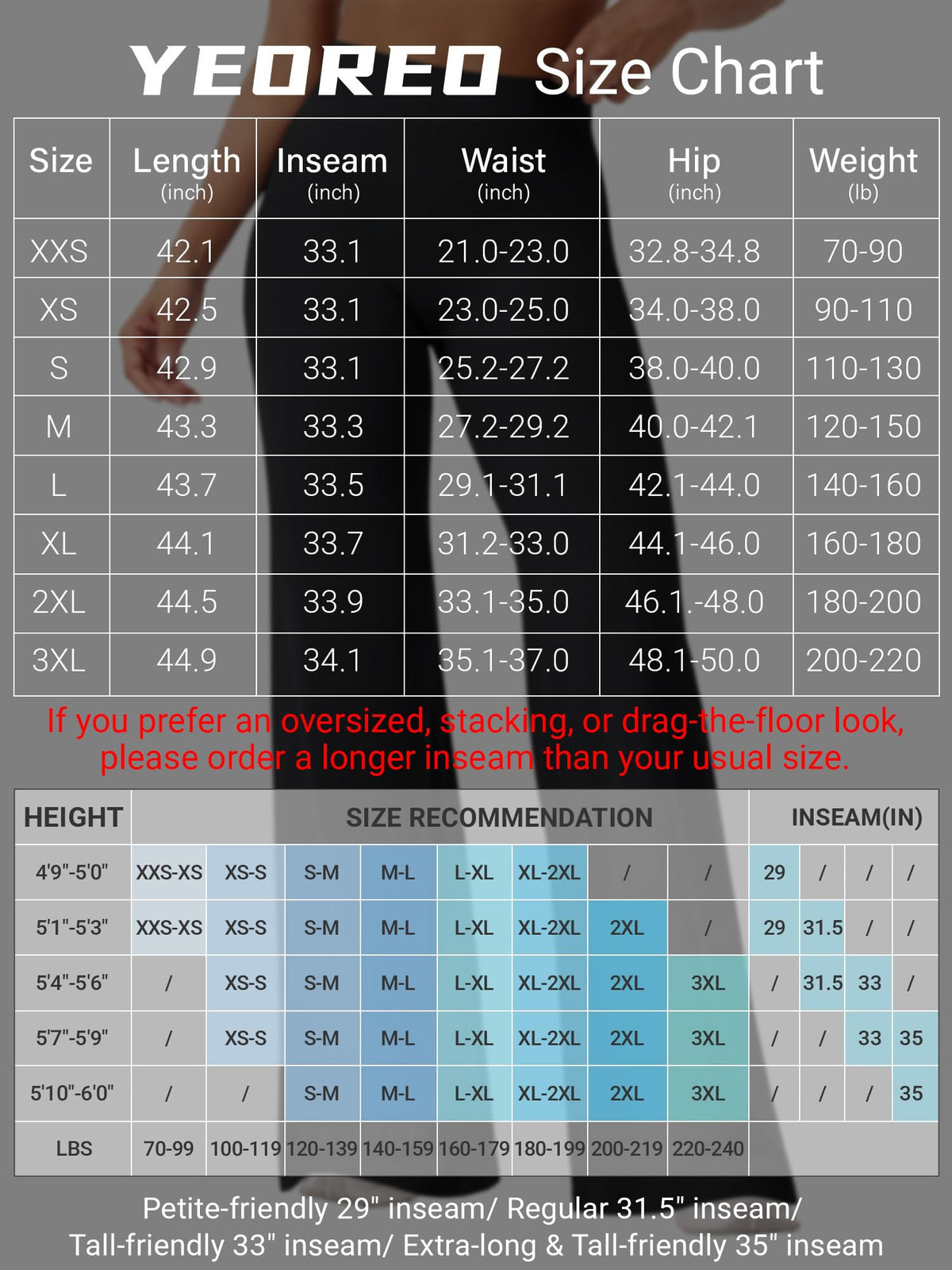 YEOREO Workout Leggings Womens No Front Seam Straight Leggings 33" High Waist Buttery Eddiy Gym Yoga Pants Red M