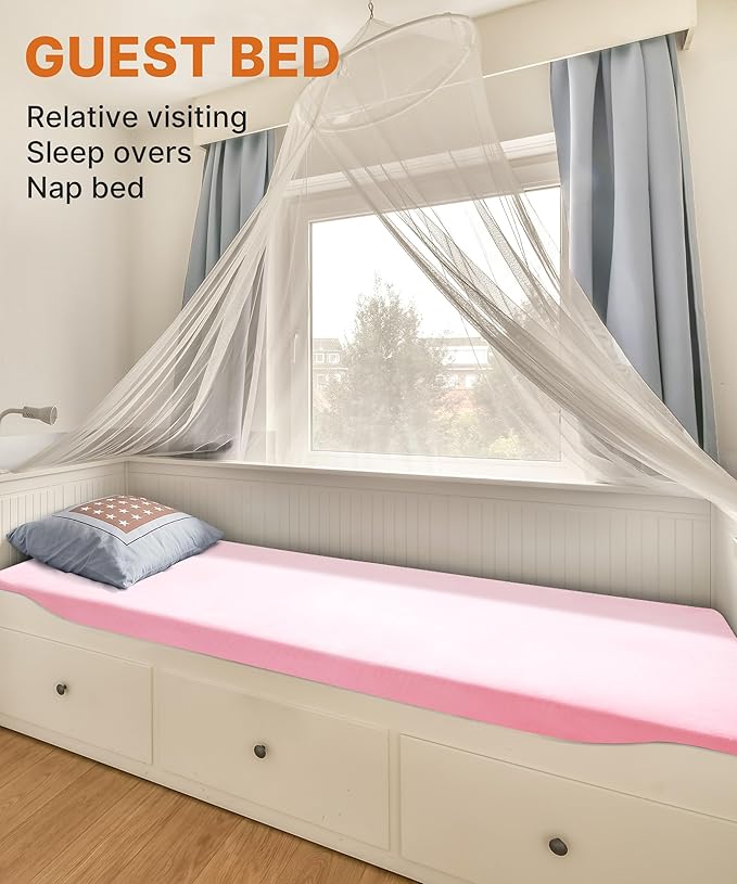 3 Inch GAIALOOP Thick Memory Foam Camping Mattress Sleeping Pad [Car/Tent/Cot] Glamping Portable Floor Mat Roll Up Futon Mattress for Guests Sleepover