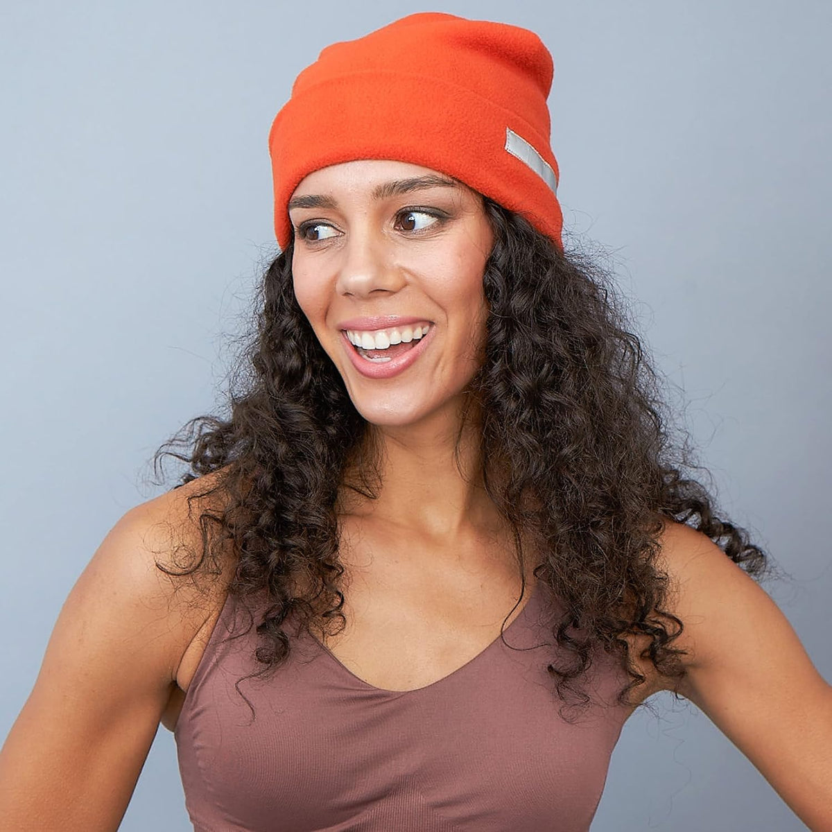 The Hat Depot Fleece Winter Functional Beanie Hat Cold Weather-Reflective Safety for Everyone Performance Stretch