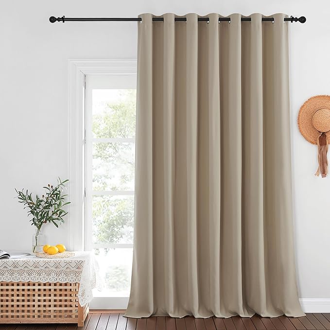 NICETOWN Patio Door Curtain Sound Blocking, Bedroom Privacy Room Divider Curtain