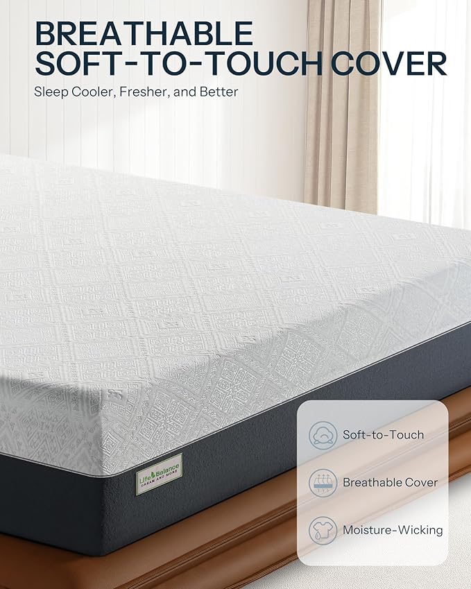 8 Inch Full Mattress, Cooling Memory Foam Full Size Mattress, Motion Isolation in Made in USA Mattresses in a Box, Fiberglass Free, Medium Firm, CertiPUR-US Certified, Pressure Relief, CY-8-F