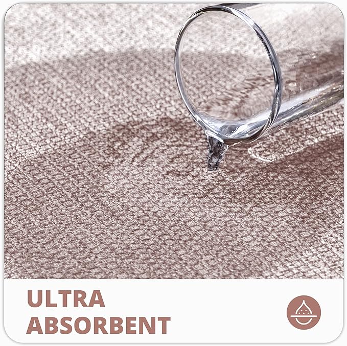 Bath Mat,Ultra Thin Bathroom Runner Rugs,Large Bath Mats for Bathroom,Quick Dry,Non-Slip,Machine Washable,Low Pile,Bath Rug,Shower Outside,Sink,Home Decor Accessories.Beige,3'x5'(36x60inch)