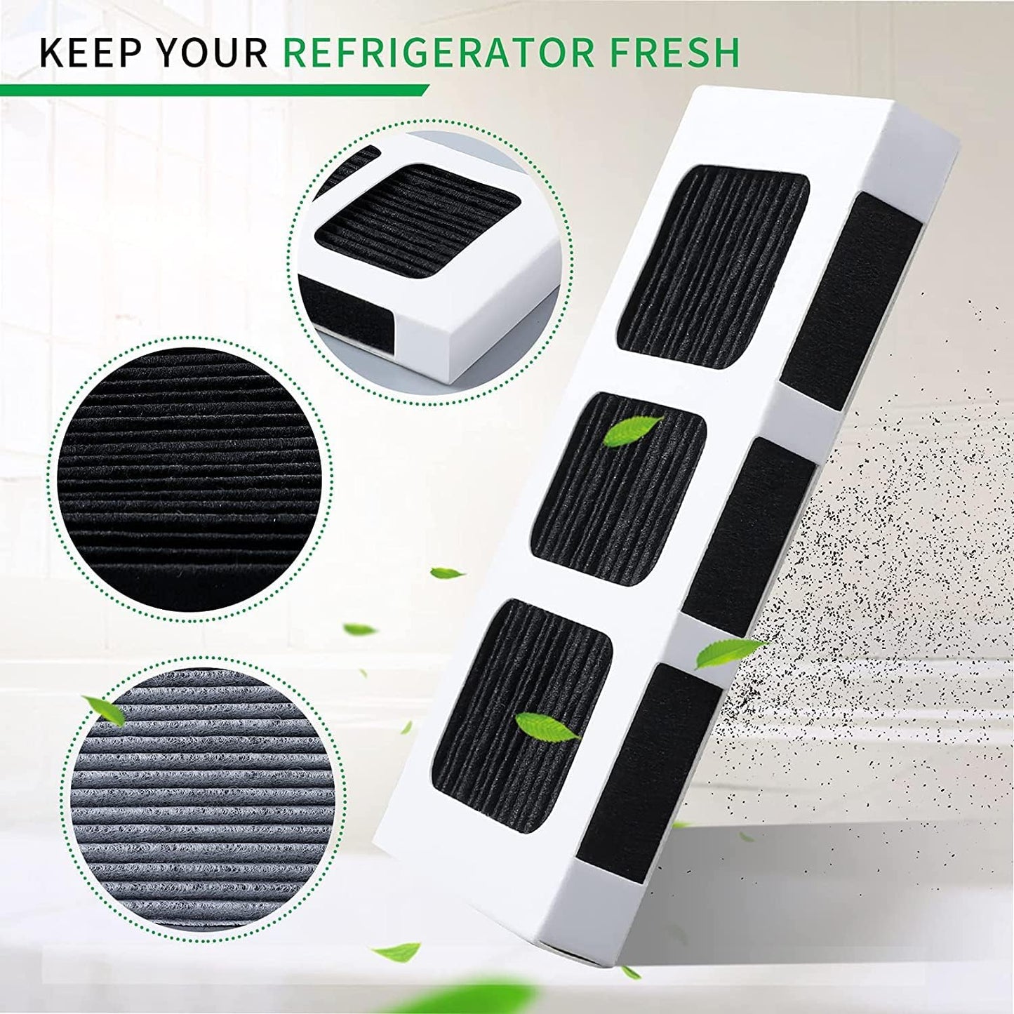 KEEPOW Paultra2 Refrigerator Air Filter Compatible with Frigidaire Pureair Ultra 2, Pure Air Ultra 2, Pureair Ultra ii, Electrolux 242047805, 5303918847, EAP12364179 (6 Pack)