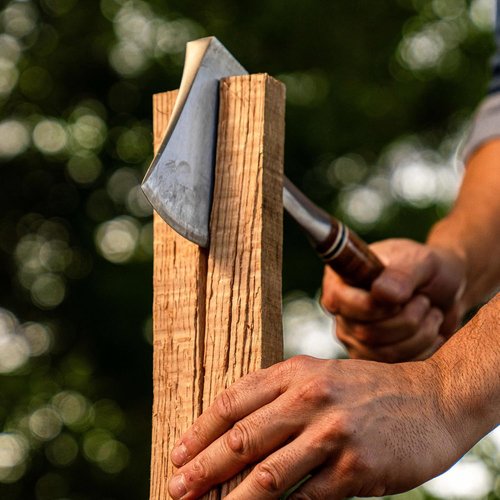 ESTWING 14" Sportsman's Axe - Forged Steel Camping Hatchet with Leather Grip