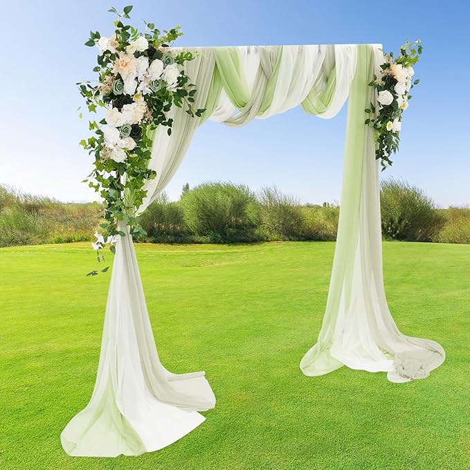 Artificial Wedding Arch Flowers Kit (Pack of 5),2pcs Artificial Hanging Flower Arch Decor,for Wedding Ceremony Arbor Reception Backdrop Rose Floral Party Outdoor Decoration Green