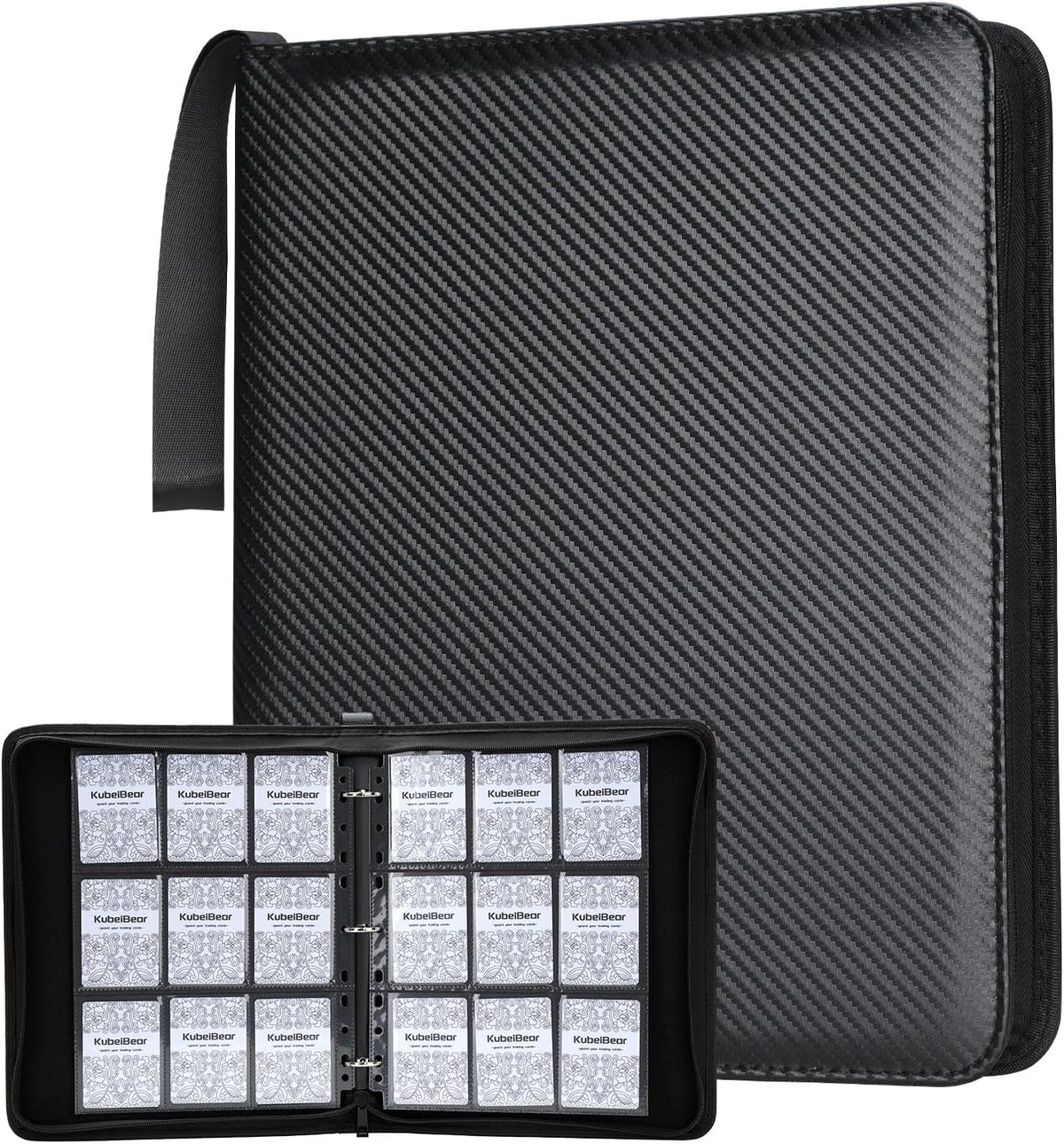 Skiennix Card Binder - 720 Capacity Zippered Holder for MTG, Sports & Collectibles | Acid-Free, Durable, Travel-Friendly (Black, 9 Pocket)