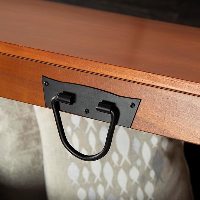 SEI Furniture Pyramid Storage Trunk Coffee Table, Mission Oak