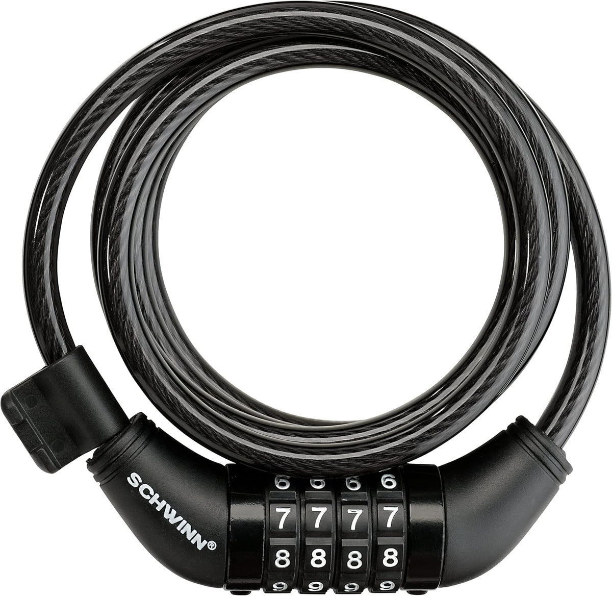 Schwinn 6ft Bike Lock Cable - Durable Steel, Anti-Theft Protection, Vinyl Cover
